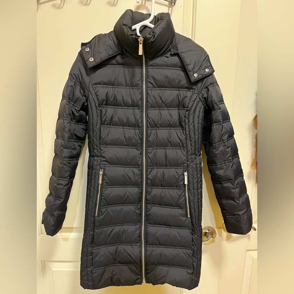 Michael Kors S black down coat.